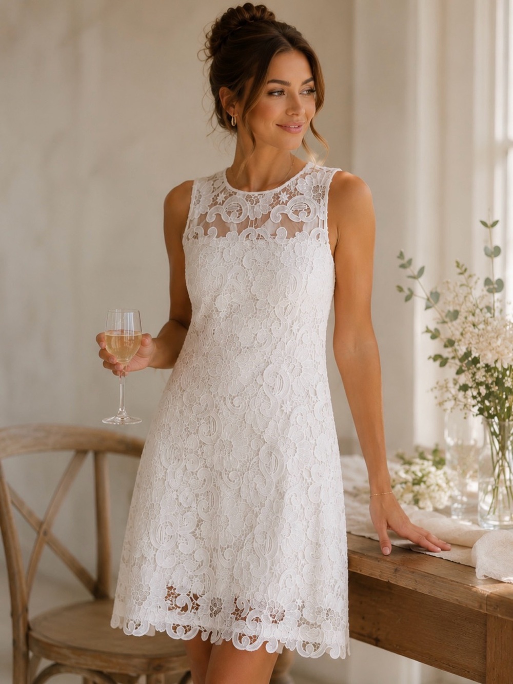 Kobi Halperin White Lace Dress